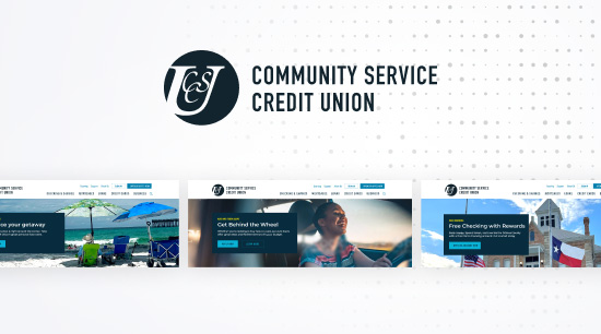 CSCU logo with screenshot of 3 pages below it