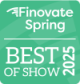 Finovate Spring Best of Show 2025 green square badge